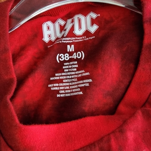 AC DC TIE DYED SLEEVESS TEE-SHIRT - Picture 4 of 5